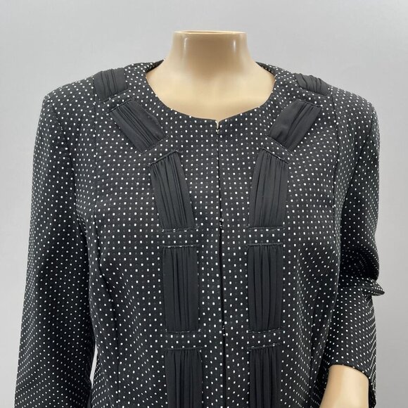 Cabi Polka Dot Blazer Jacket Womens Size 10 Black &‎ White Rayon/Nylon Blend - Picture 2 of 11